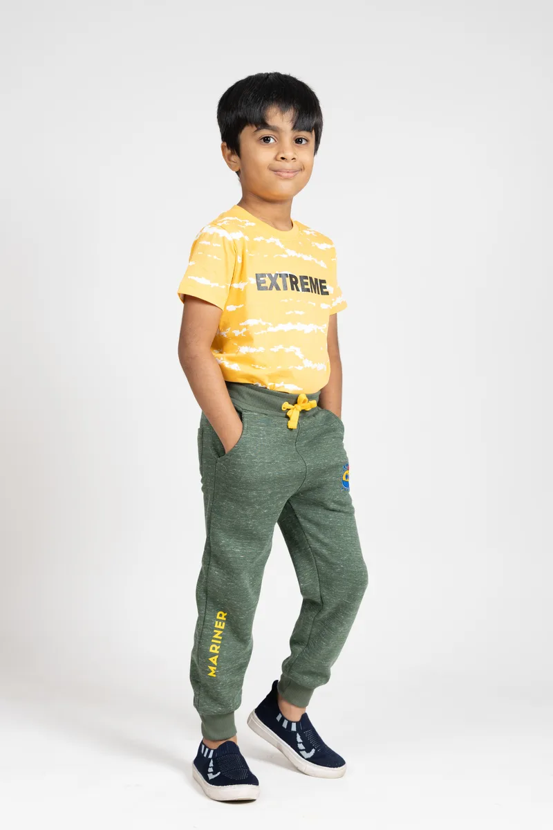 Galactic Navigator Jogger Pants on model