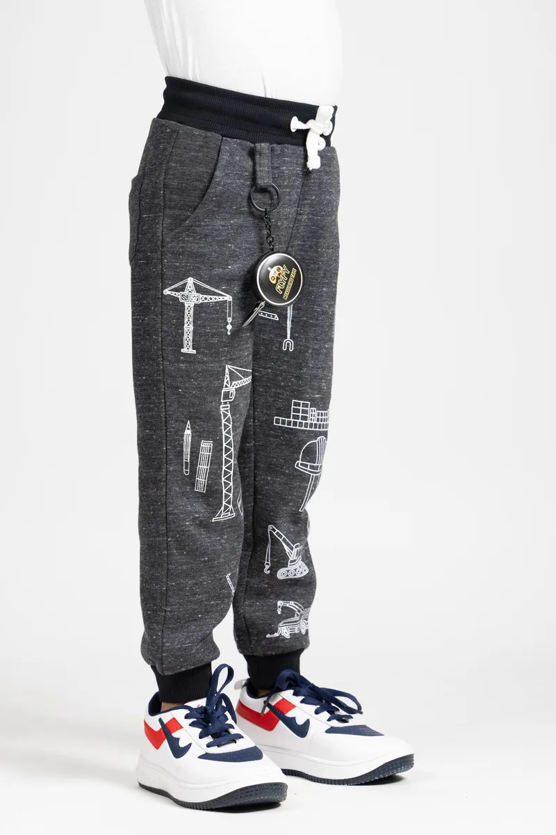 Little Builder Jogger Pants on model